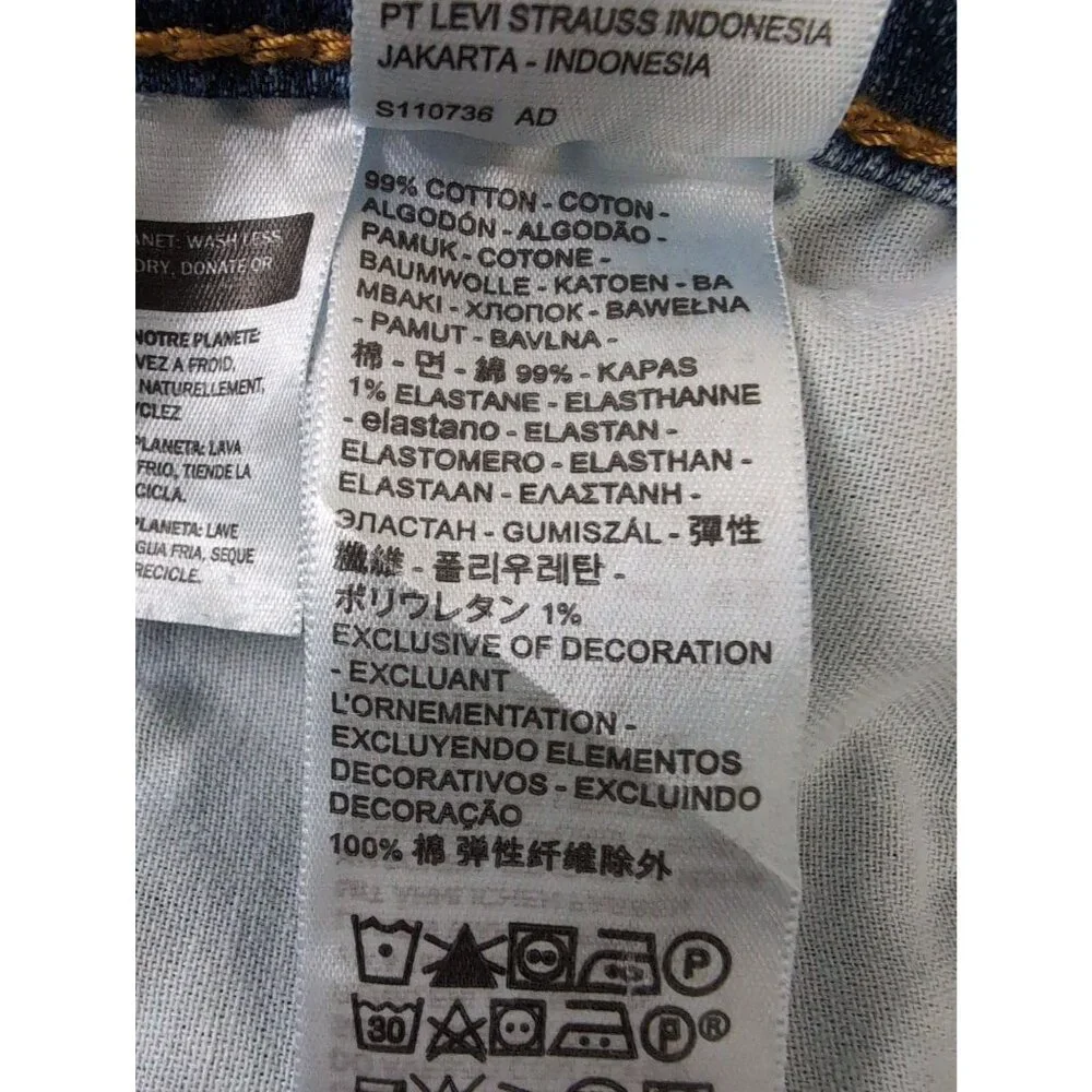 Levis 505 Jeans Mens 38 x 32 Measure 38 x‎ 28.5 Blue Straight Leg Regular Fit
